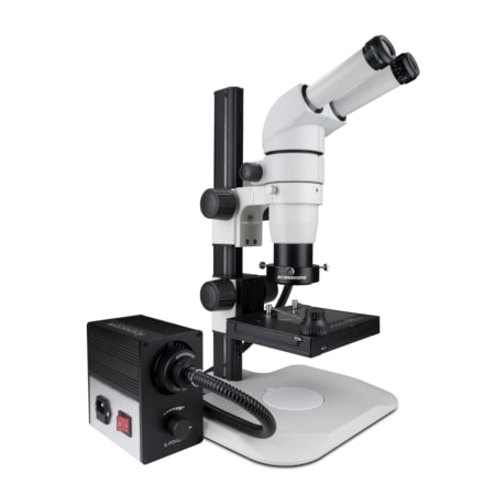 Scienscope 20 Degree Head Stereo Zoom Microscope, Fiber-Optic LED On Ergo-Track Stand CMO-PK2-AN